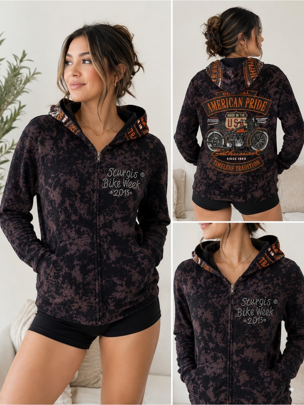 Biker Clothing Co. Sturgid Bike Week 2015 Full Zip Hoodie